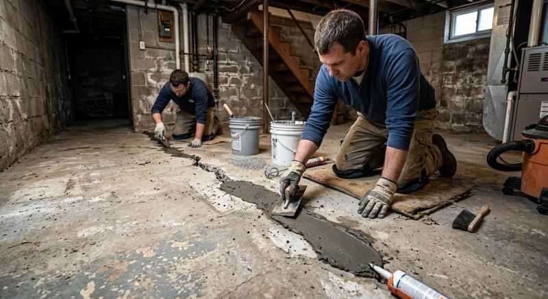 Cracked Basement Floor Repair in Hollywood, FL
